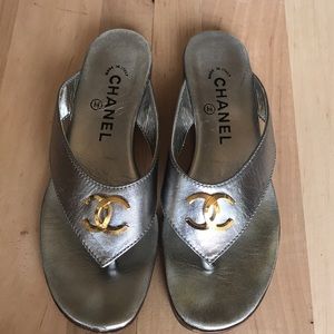 Chanel flip flops